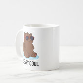 Beary Cool Funny Brown Beer Pun Koffiemok (Voorkant links)