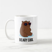 Beary Cool Funny Brown Beer Pun Koffiemok (Links)