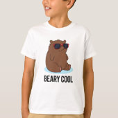 Beary Cool Funny Brown Beer Pun T-shirt (Voorkant)