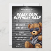 Beary Cool Hip Hop Teddy Bear Eerste Verjaardagsfe Kaart (Voorkant)