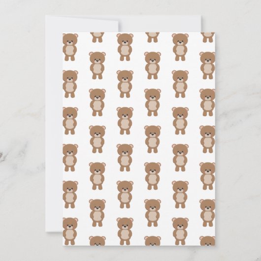 Beary Cute Baby on the Way Woodland Baby shower Kaart (Achterkant)