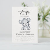 Beary Cute Beer Baby shower Kaart (Staand voorkant)