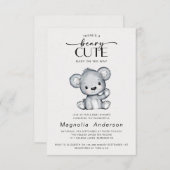 Beary Cute Beer Baby shower Kaart (Voorkant / Achterkant)