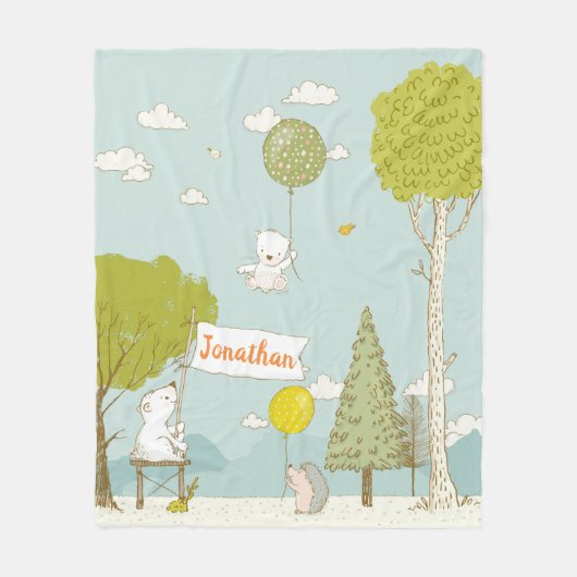 Beary Cute Fleece Deken (Voorkant)