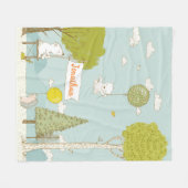 Beary Cute Fleece Deken (Voorkant (Horizontaal))