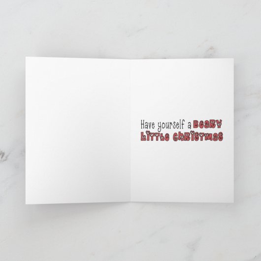 Beary Cute-kerstkaarten Feestdagen Kaart (Binnen)