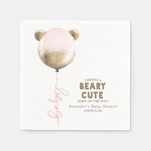 Beary Cute Teddy Bear Ballon Baby shower Servet