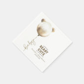 Beary Cute Teddy Bear Ballon Baby shower Servet (Hoek)