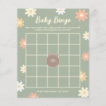 Beary Cute Teddy Bear Jongens Baby Shower Bingo Sp