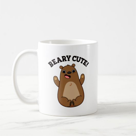 Beary Cute Teddy Bear Pun Koffiemok (Links)