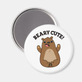 Beary Cute Teddy Bear Pun Magneet (Voorkant / Achterkant)