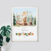 Beary Cute Woodland Baby shower Foto Afdruk