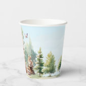 Beary Cute Woodland Baby shower Papieren Bekers (Achterkant)