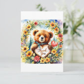Beary dankbaar! bedankkaart (Staand voorkant)
