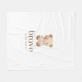 beary dappere kinderkanker zieke kinderen aangepas fleece deken (Voorkant (Horizontaal))