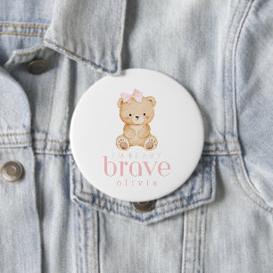 beary dappere kinderkanker zieke kinderen aangepas ronde button 4,0 cm