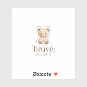 beary dappere kinderkanker zieke kinderen aangepas sticker