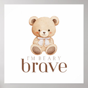 beary dappere kinderkanker zieke kinderen leuk bor poster