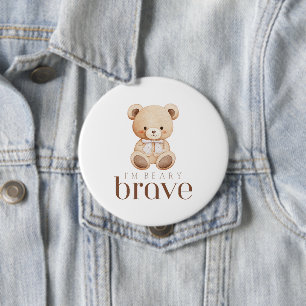 beary dappere kinderkanker zieke kinderen schattig ronde button 4,0 cm