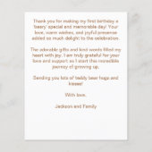 Beary eerste jongen verjaardag schattige teddy dan (Achterkant)