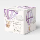 Beary eerste Teddy Bear Hete Luchtballon Verjaarda Bedankdoosjes (Voorkant Zijde)