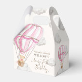 Beary eerste Teddy Bear Hete Luchtballon Verjaarda Bedankdoosjes (Achterkant)