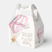 Beary eerste Teddy Bear Hete Luchtballon Verjaarda Bedankdoosjes (Voorkant Zijde)