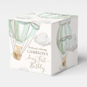 Beary eerste Teddy Bear Hete Luchtballon Verjaarda Bedankdoosjes (Voorkant Zijde)