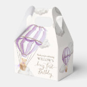 Beary eerste Teddy Bear Hete Luchtballon Verjaarda Bedankdoosjes (Voorkant Zijde)