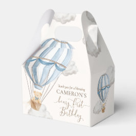 Beary eerste Teddy Bear Hete Luchtballon Verjaarda Bedankdoosjes