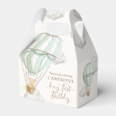 Beary eerste Teddy Bear Hete Luchtballon Verjaarda Bedankdoosjes (Voorkant Zijde)