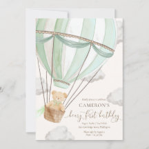 Beary eerste Teddy Bear Hete Luchtballon Verjaarda