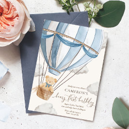 Beary eerste Teddy Bear Hete Luchtballon Verjaarda Kaart