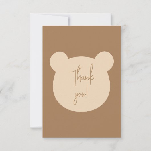 Beary Eerste Verjaardag Dank u kaart (Achterkant)