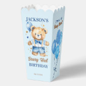 Beary eerste verjaardag gunst teddy beer gepersona bedankdoosjes (Achterkant)