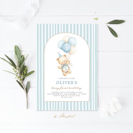 Beary eerste verjaardag kaart