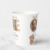 Beary eerste verjaardag kleine Beer foto Papieren Bekers (Links)