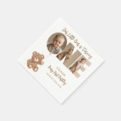 Beary eerste verjaardag kleine Beer foto Servet (Hoek)