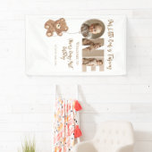 Beary eerste verjaardag kleine Beer foto Spandoek (Insitu)