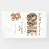 Beary eerste verjaardag kleine Beer foto Spandoek (Horizontaal)