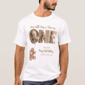Beary eerste verjaardag kleine Beer foto T-shirt (Voorkant)