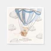 Beary Eerste Verjaardag Teddy Bear Hete Luchtballo Servet (Voorkant)