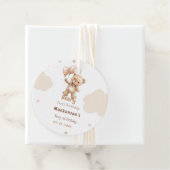 Beary First Balloon Boy 1st Birthday Teddy Bear Bedankjes Labels (In situ)