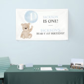 Beary First Birthday Beer Banner Backdrop (Beurs)