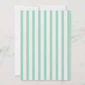 Beary First Birthday Invitation | Teal Kaart (Achterkant)