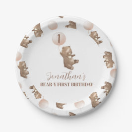 Beary First Birthday Paper Bord