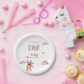 Beary First Birthday Papieren Bordje (Feest)