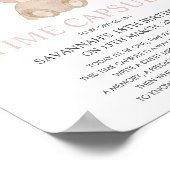 Beary First Birthday Pink Beer Time Capsule Poster (Hoek)