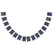 Beary First Navy Plaid Teddy Bear Happy Birthday Vlaggetjes (Alle)