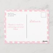 Beary First Teddy Beer Verjaardagsfeestje Dank je Briefkaart (Achterkant)